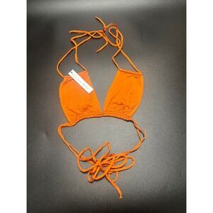 Monica Hansen Beachwear NWT Bikini‎ Top in Country Rusty/Orange Size X-Small